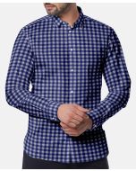 Royal Blue Gingham Check Cotton Shirt Fabric