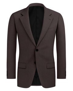 Luciano – Dark Brown Micro-Weave Wool Blend Suit