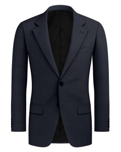 Luciano – Navy Blue Micro-Weave Wool Blend Suit