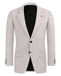 Luciano – Light Beige Herringbone Wool Blend Suit