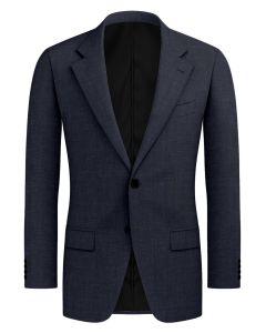 Luciano – Navy Cross-Hatch Wool Blend Suit