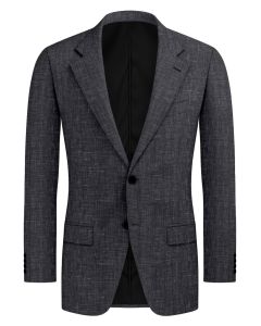 Luciano – Charcoal Cross-Hatch Wool Blend Suit