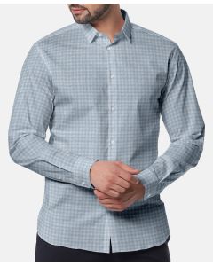 Luciano – Light Blue Micro Check Premium Cotton Shirt Fabric