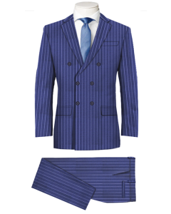 CHALK STRIPE BLUE SUITS