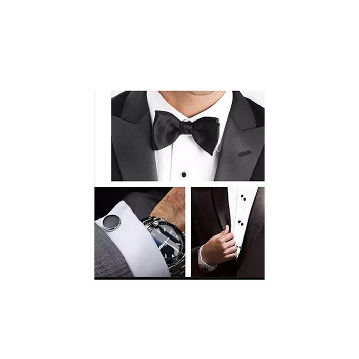 Black tie shirt buttons outlet
