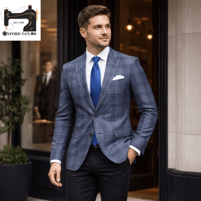 Classic Gentleman Look: Blazer, White Shirt & Black Pants Styling at Oxford Tailor