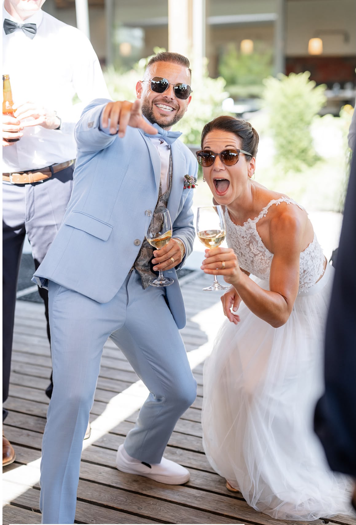 Oxford Tailor customer and bride celebrating their wedding