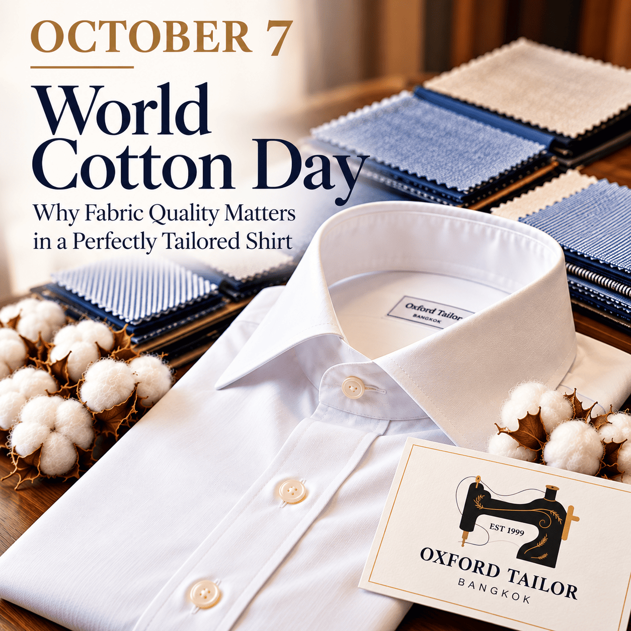 World Cotton Day: Why Fabric Quality Matters in a Perfectly Tailored Shirt