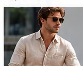 Man in a comfortable casual cotton shirt