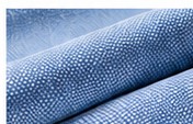 Blue Oxford cotton fabric weave