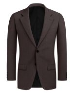 Luciano – Dark Brown Micro-Weave Wool Blend Suit
