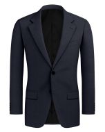 Luciano – Navy Blue Micro-Weave Wool Blend Suit