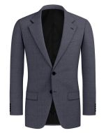 Luciano – Steel Blue Micro-Weave Wool Blend Suit