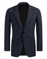 Luciano – Navy Cross-Hatch Wool Blend Suit
