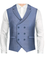 LIGHT BLUE VEST COAT 