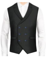 CLASSIC BLACK VEST COAT 